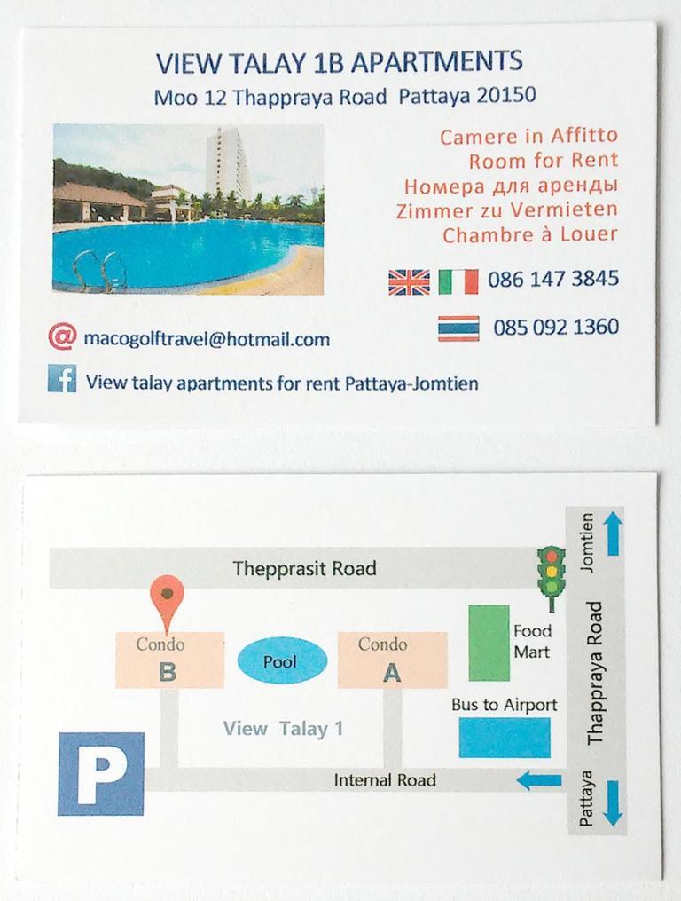B&B View Talay 1B Studio Jomtien Pattaya Ngoại thất bức ảnh